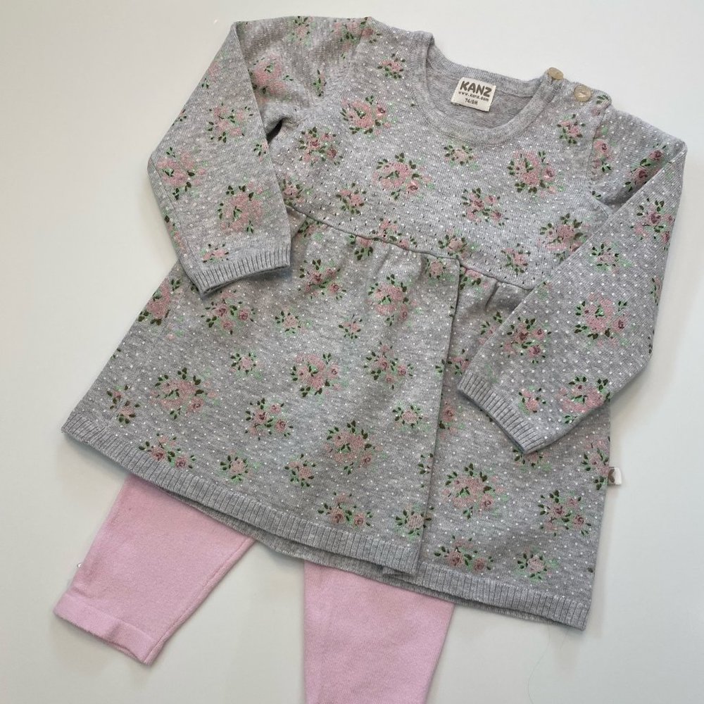 Baby Girls KANZ cozy outfit, Size 9M